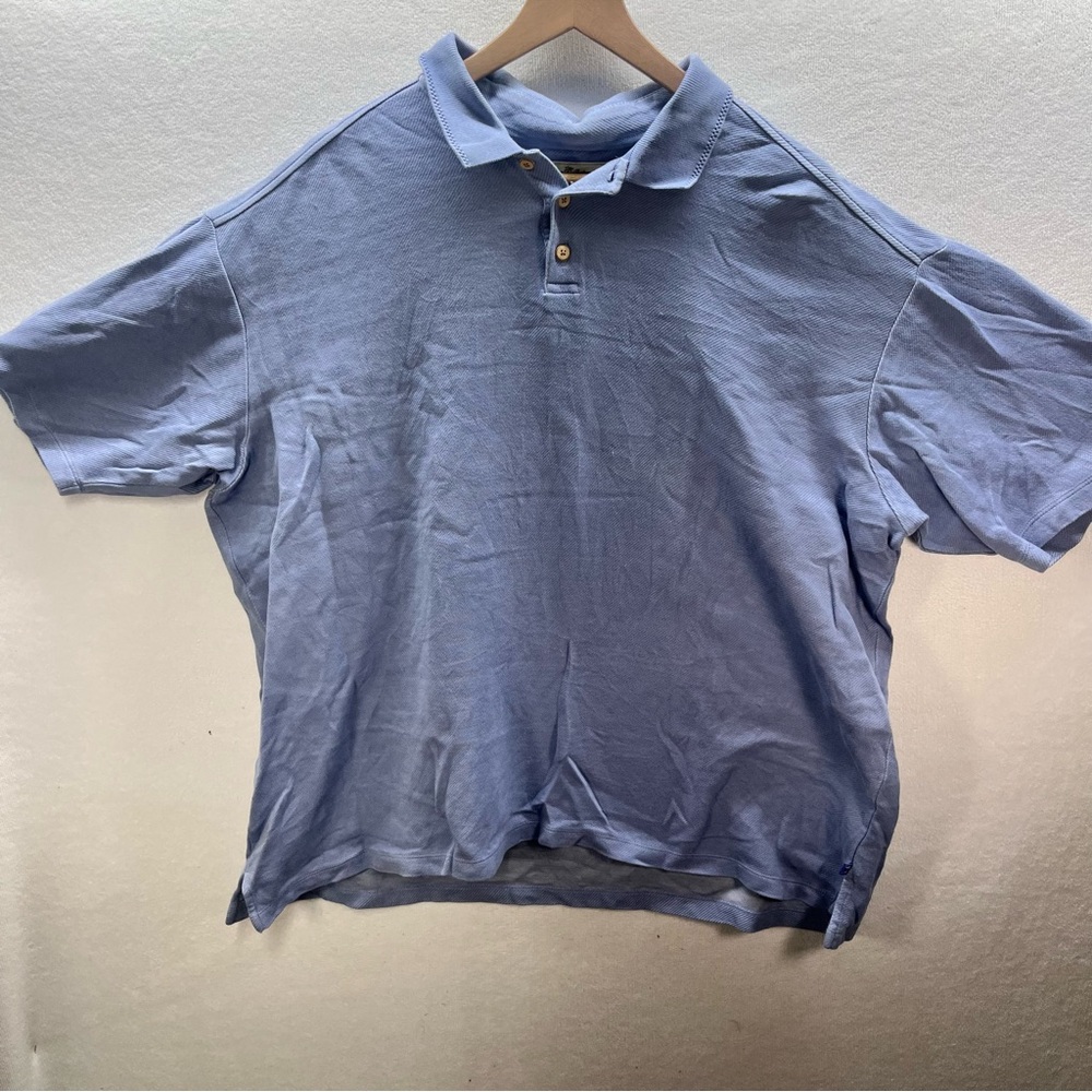 Tommy Bahama Silk Blend Polo Mens XXL light Blue Soft‎ Comfy 3008